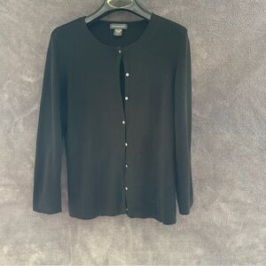 Banana Republic Black Silk Cardigan